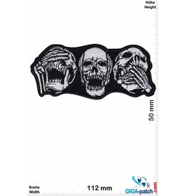 Totenkopf Skull - 3 monkeys - do not hear hear talk