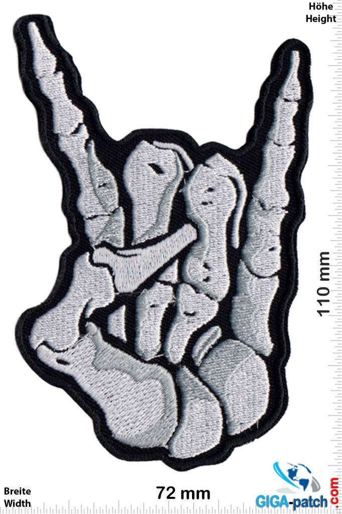 Skull Hand - Mudra - Metal Sign