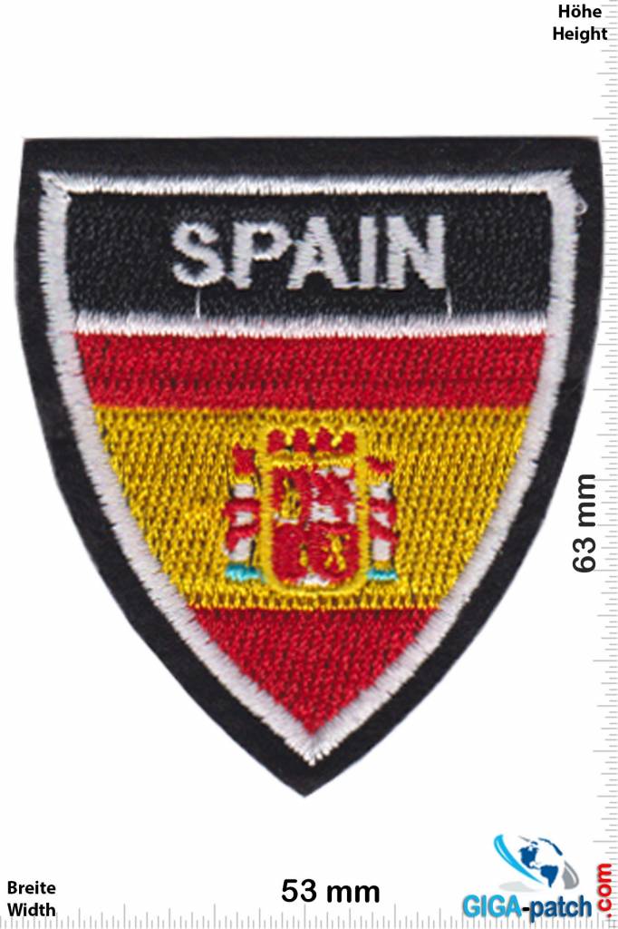 Spain Spanien Wappen Spain Flagge Aufnaher Shop Patch Shop Grosster Weltweit Patch Aufnaher Schlusselanhanger Aufkleber