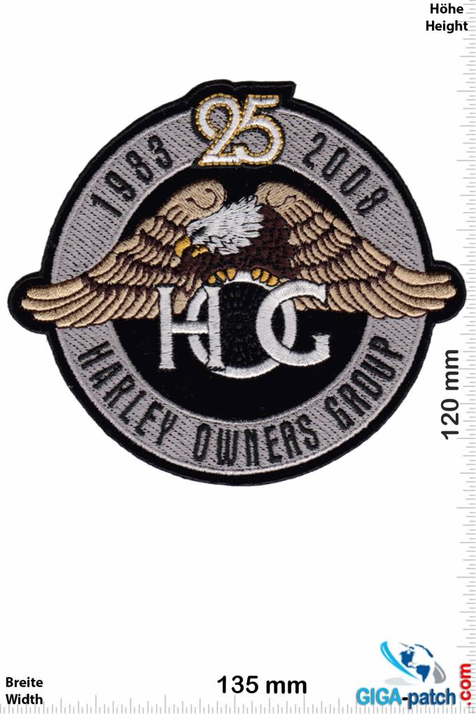 Harley Davidson Harley Davidson - 25 Years  - Harley Owners Group - 13cm