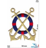 Marine 2 Anchor - Navy - gold