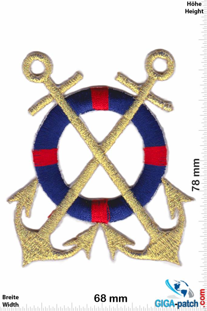 Marine 2 Anchor - Navy - gold