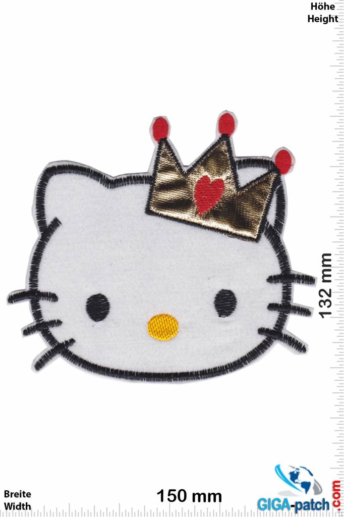 Hello Kitty Hello Kitty -  Kopf - Krone - BIG Softpatch