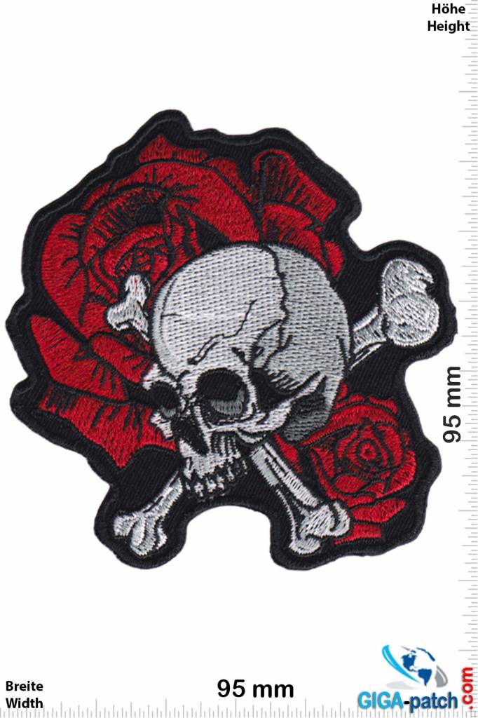 Totenkopf Skull Rose - Oldschool