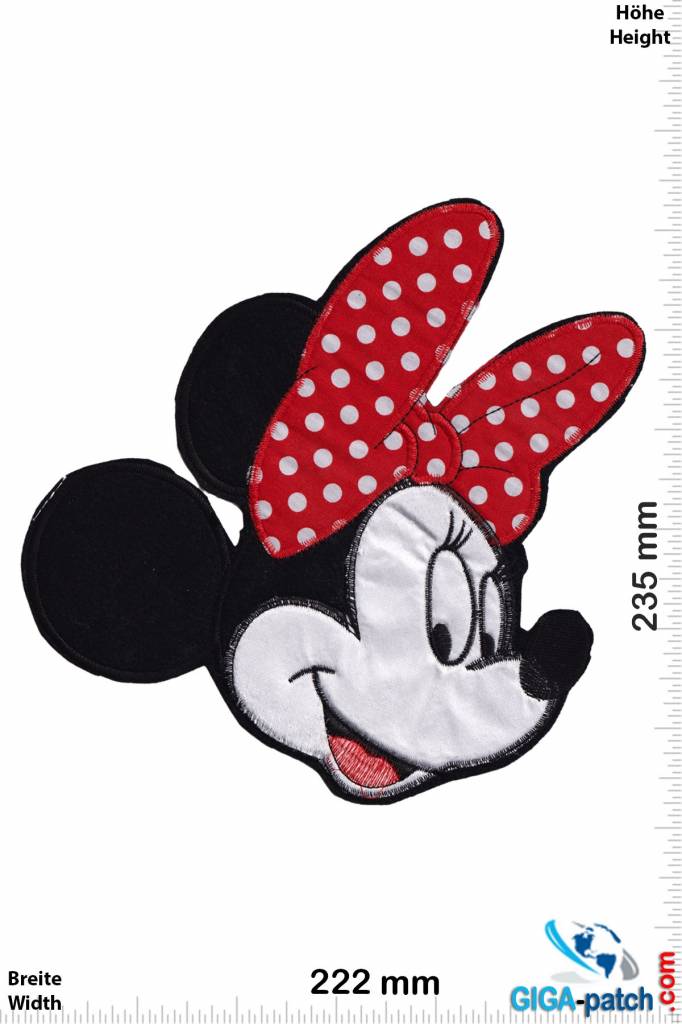 Mickey Mouse  Mickey Mouse - Mini Mouse - Kopf  - Softpatch - 23 cm