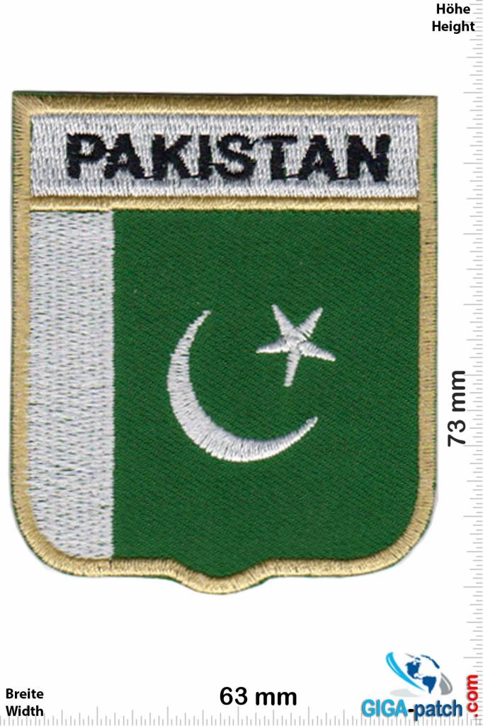 Pakistan  Pakistan - Coat of Arms - Flag - gold