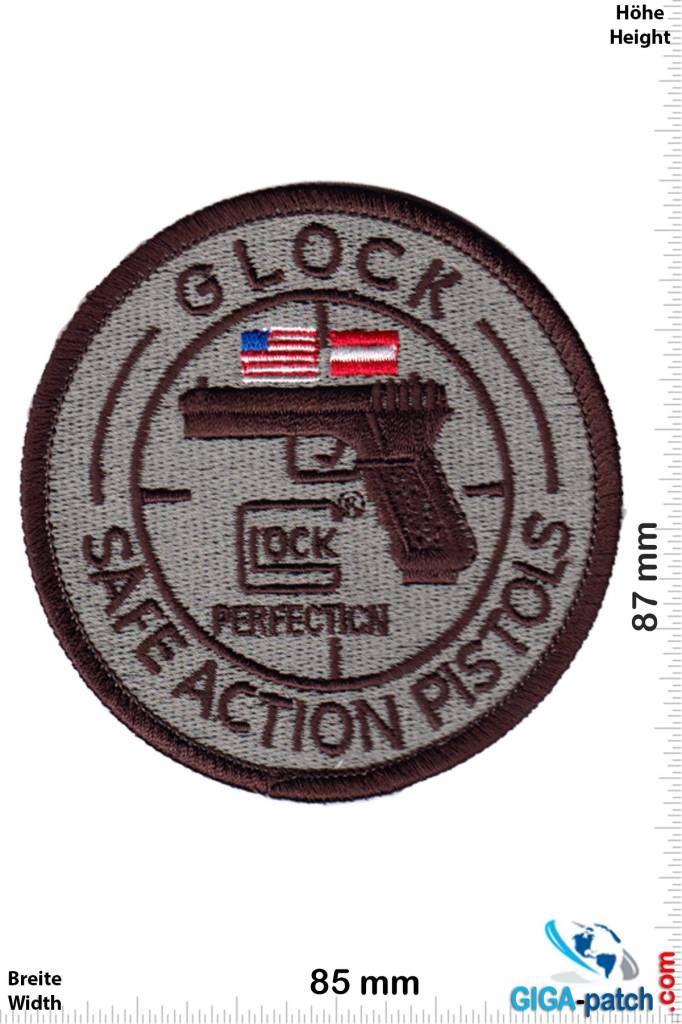 Glock Perfection Safe-Action Pistols Hat/Lapel pin  3/4" In Diameter-New 