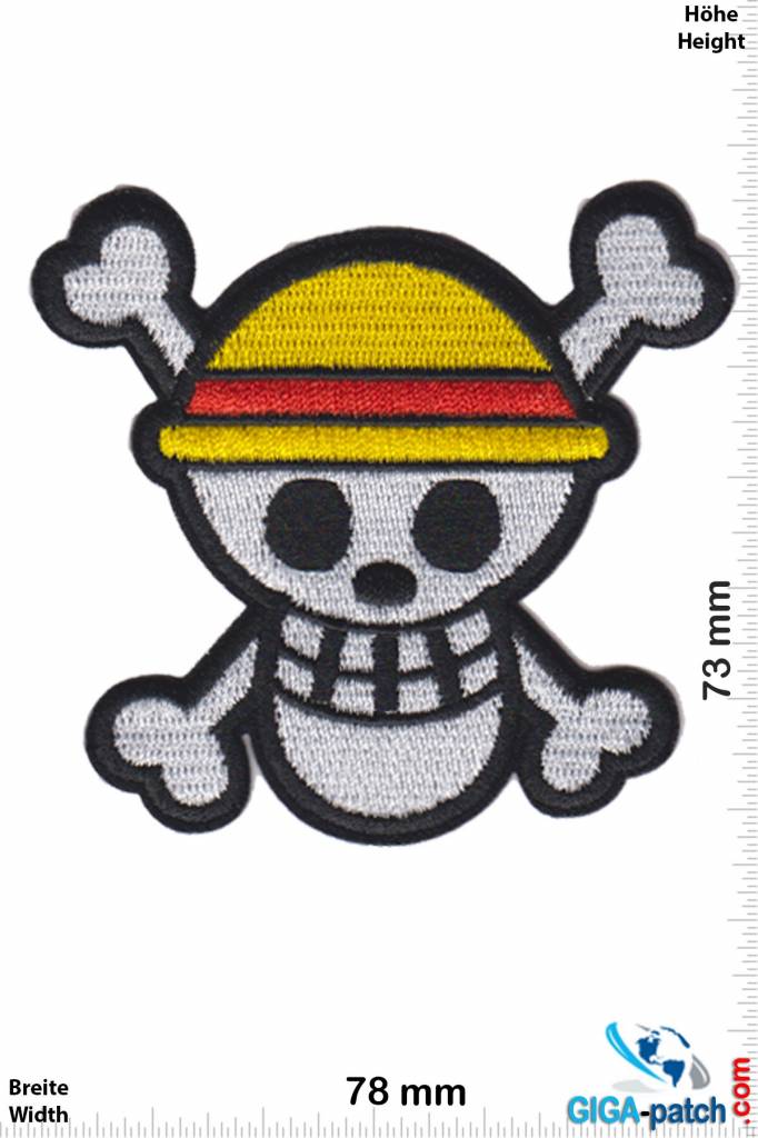 Totenkopf - Totenkopf - yellow - Oldschool- Patch- Aufnäher