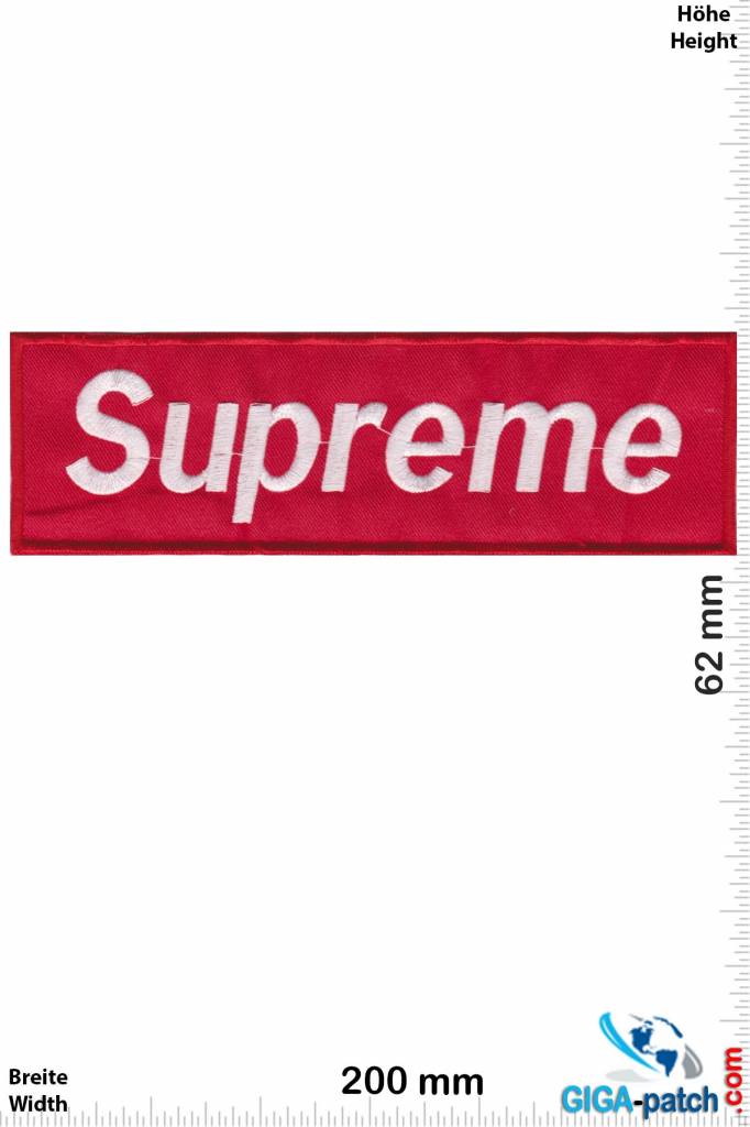 Supreme Supreme rot / weiss - Softpatch - 20cm