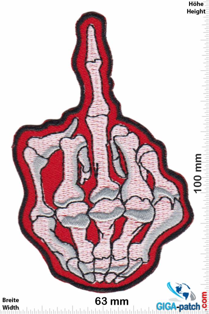 Fuck  Fuck Finger - Fuck you  Skull - red