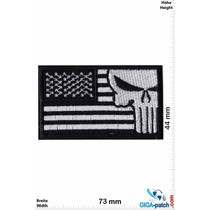 Punisher Punisher - Flagge USA - Army - schwarz weiss