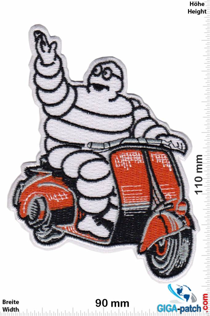 Vespa - Vespa - Michelin Mann orange- HQ- patch posteriore - Patch  Portachiavi Adesivi -  - Il più grande Patch Negozio in tutto  il mondo