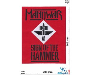 Manowar - Manowar - Sign of the Hammer - 26 cm - BIG- Patch - Back
