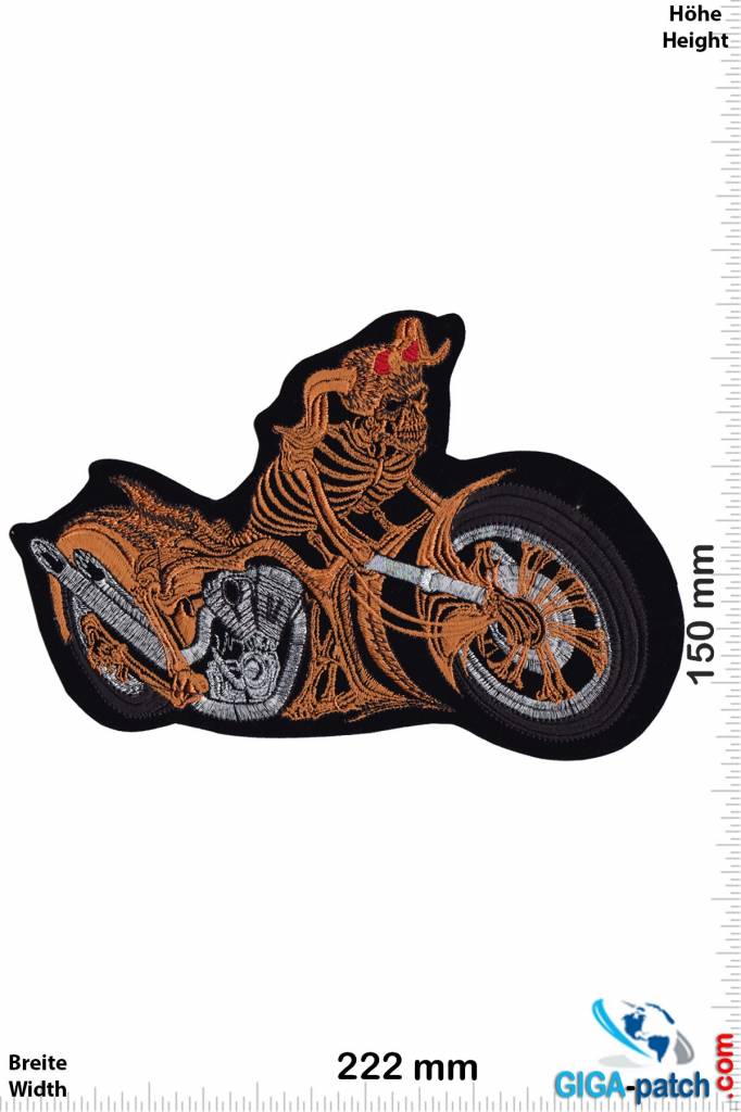 Biker Skull Chopper - VPower - 22 cm - BIG