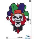 Bikerpatch Totenkopf Joker  - Skull - 27 cm