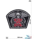 Bikerpatch Ride or Die -   Skull - 26 cm