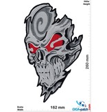 Bikerpatch Totenkopf - Vampir  - Skull - 26 cm