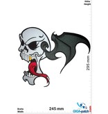 Bikerpatch Bat  Skull - 29 cm