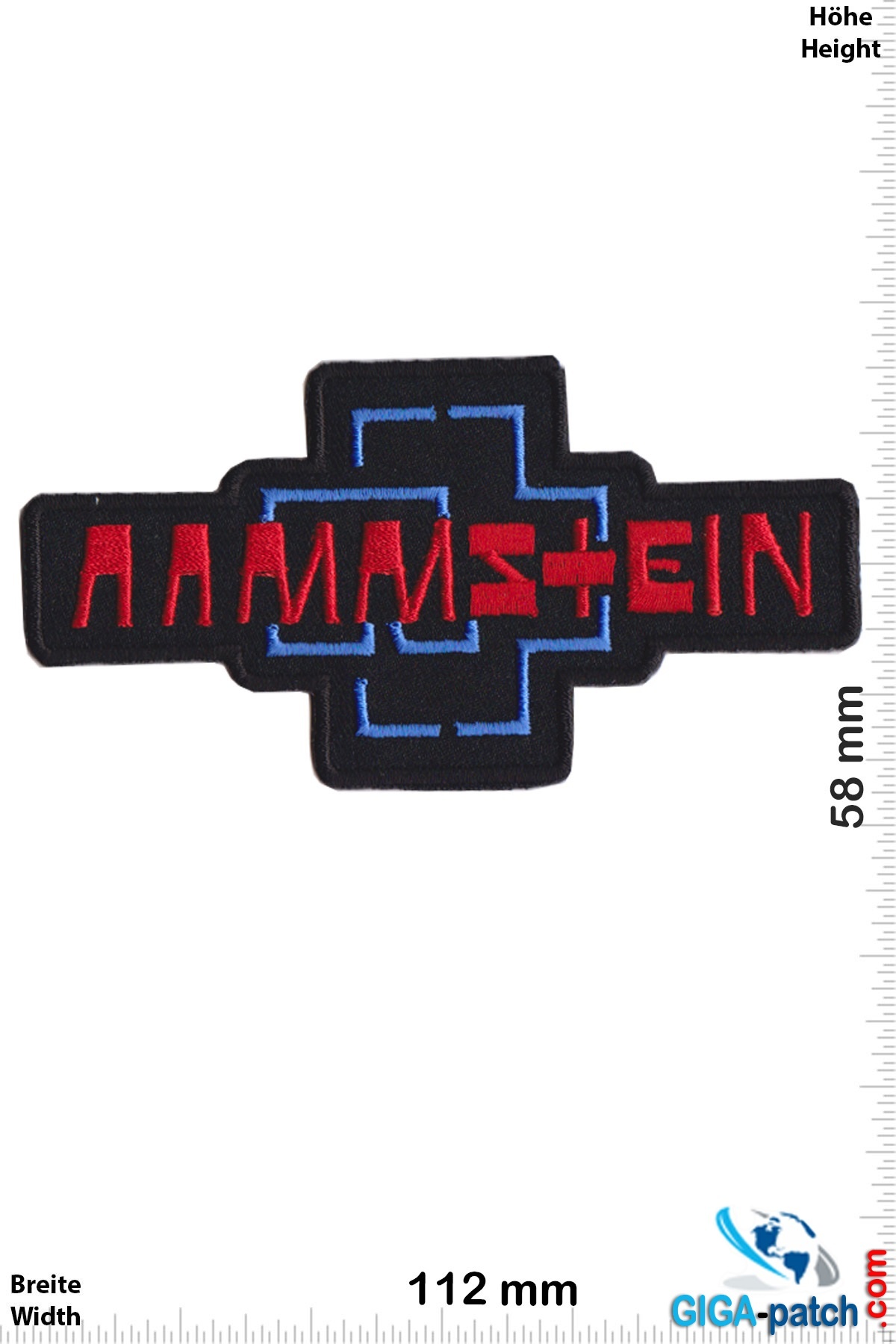 Rammstein - Rammstein - red blue- Patch - Back Patches - Patch Keychains  Stickers -  - Biggest Patch Shop worldwide