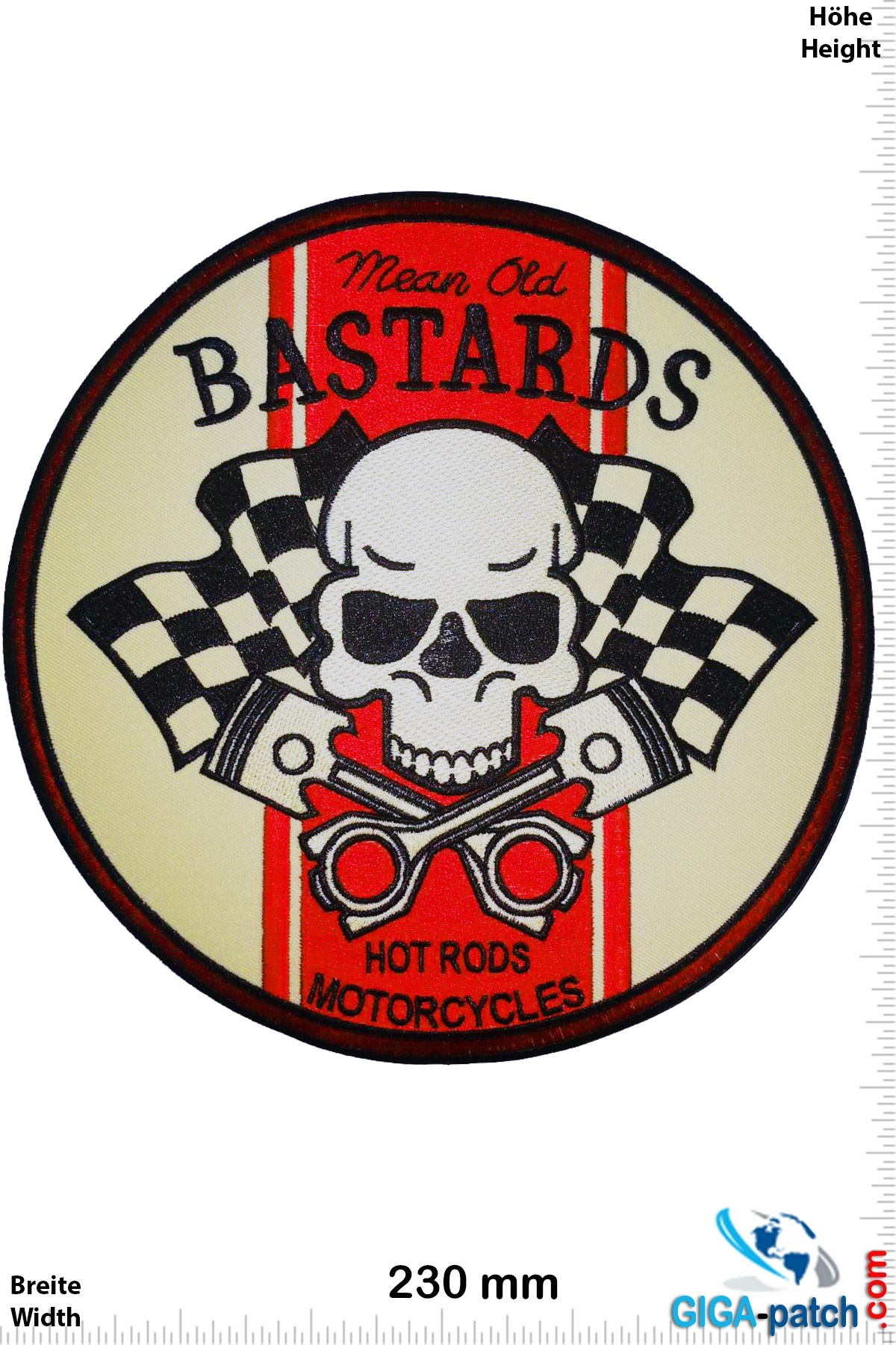Cafe Racer Bastards - mean old - Hot Rods Motorcycles - Caferacer - 26 cm