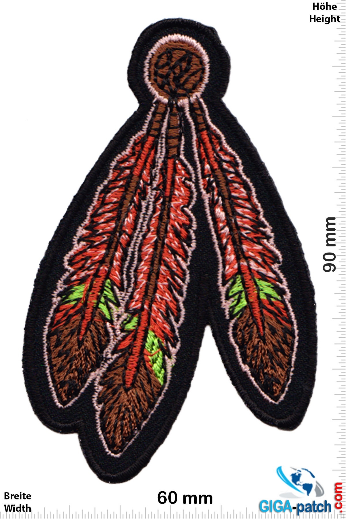 Indianer Indianer - Federschmuck -brown green