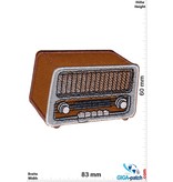 Oldschool Tube radio - brown - oblique