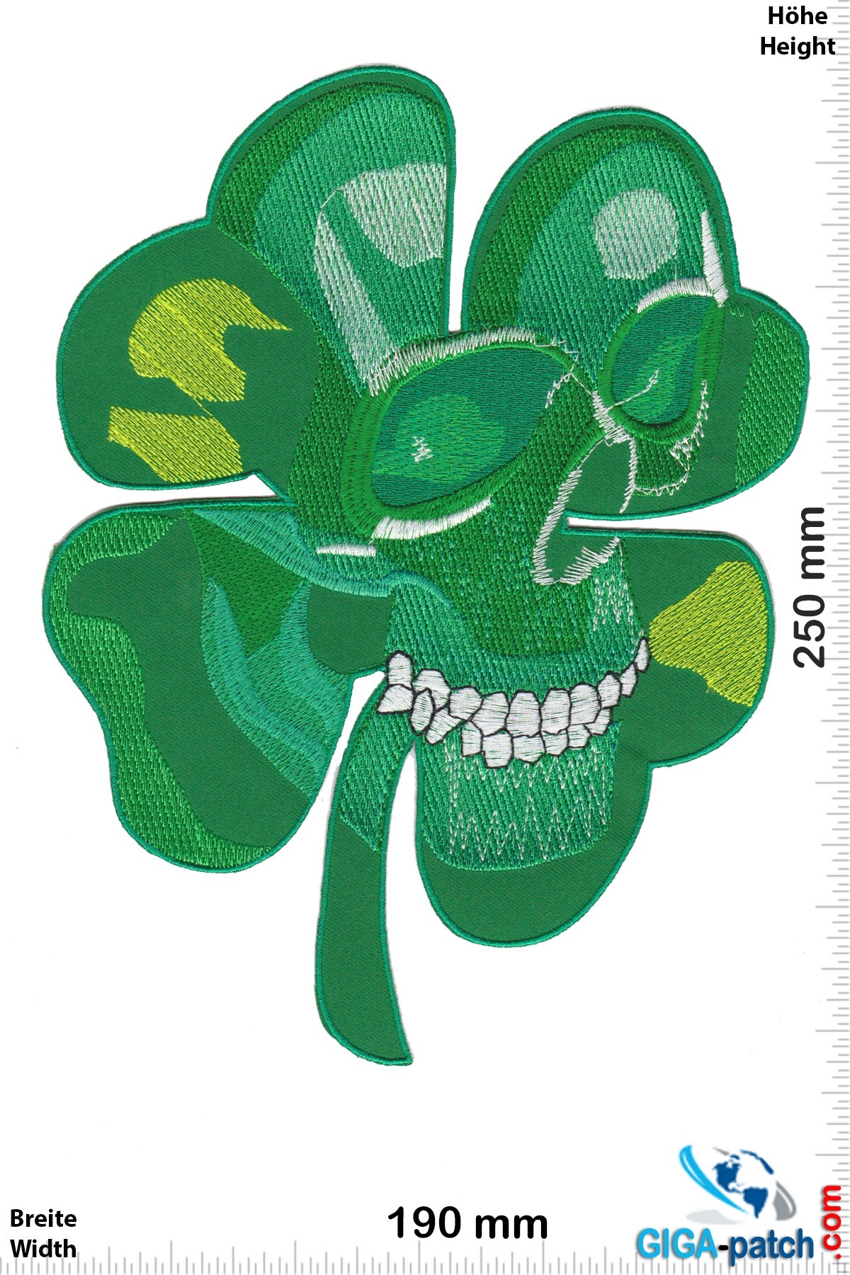 Irish Skull - Kleeblatt Totenkopf - 25cm