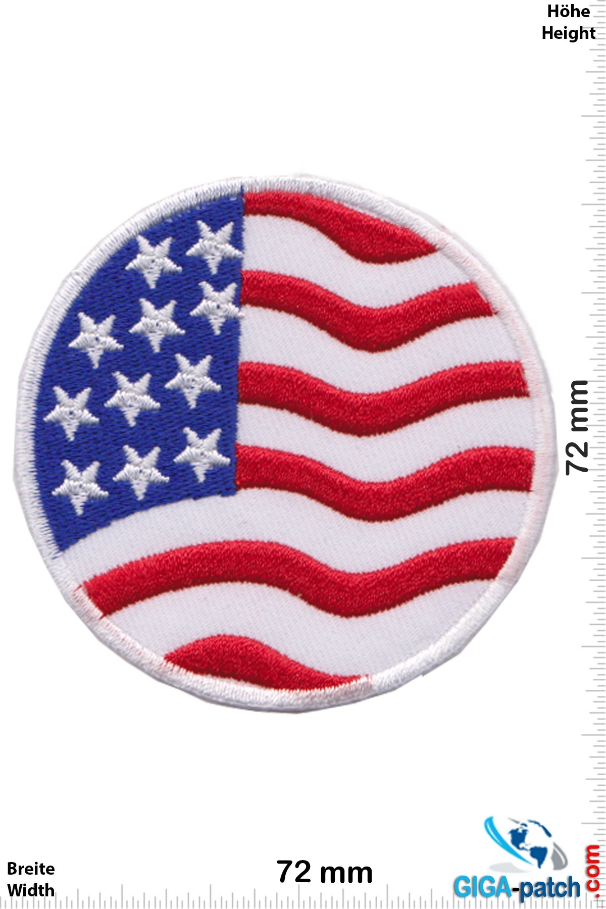 USA USA Flag - United States of America - round