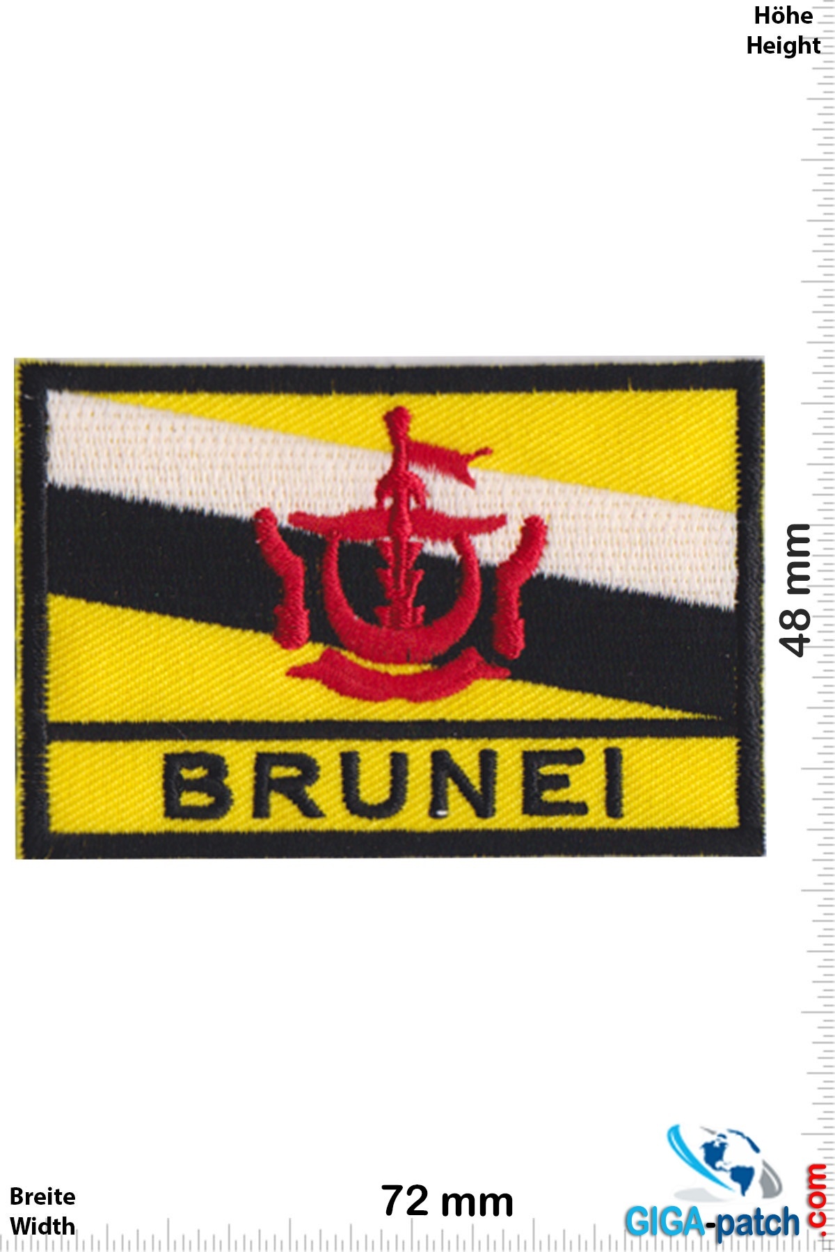 Brunei - Flag -black