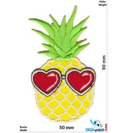 Pineapple - heart glasses