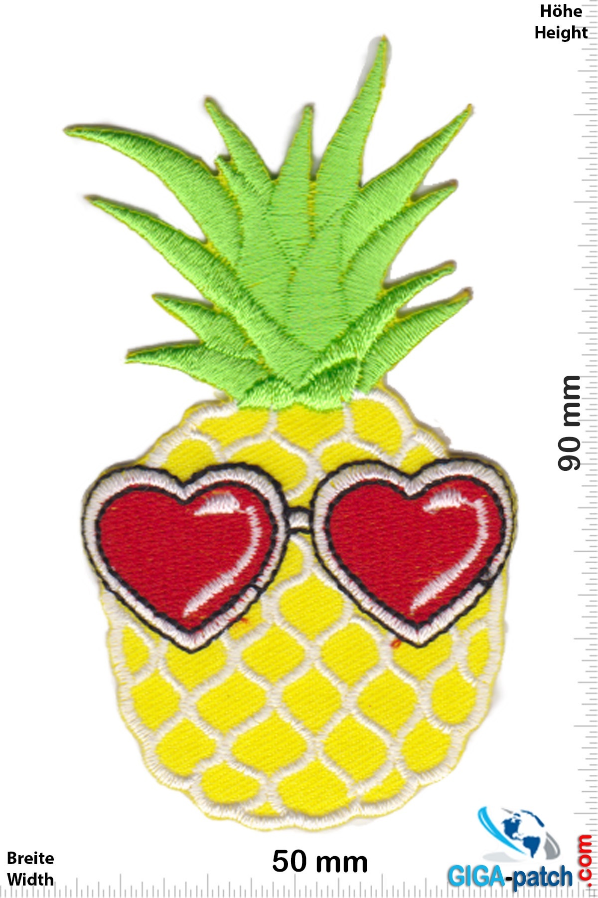 Pineapple - heart glasses