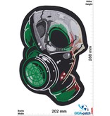 Totenkopf Totenkopf Gasmaske  - 28 cm