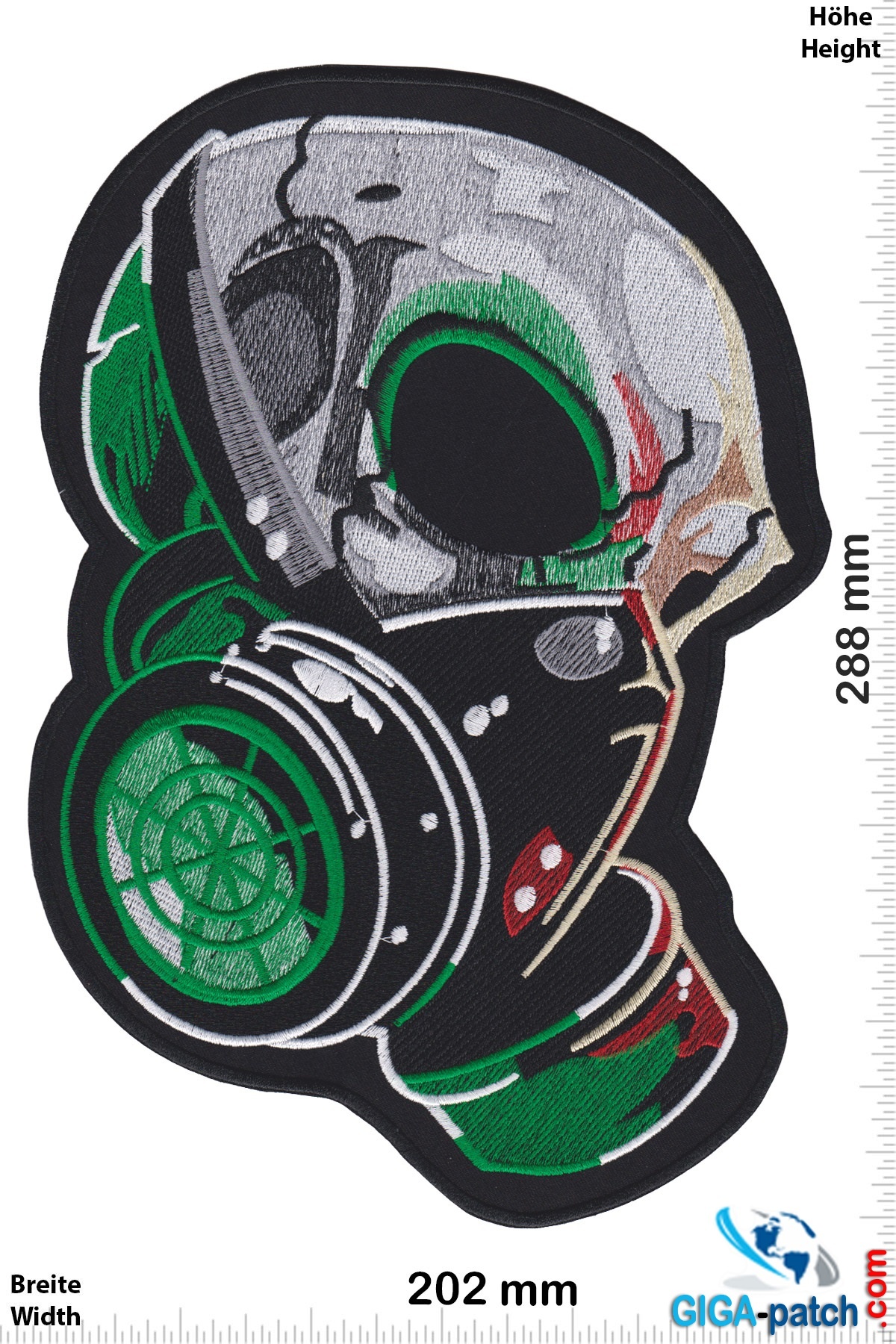 Totenkopf Skull gas mask - 28 cm