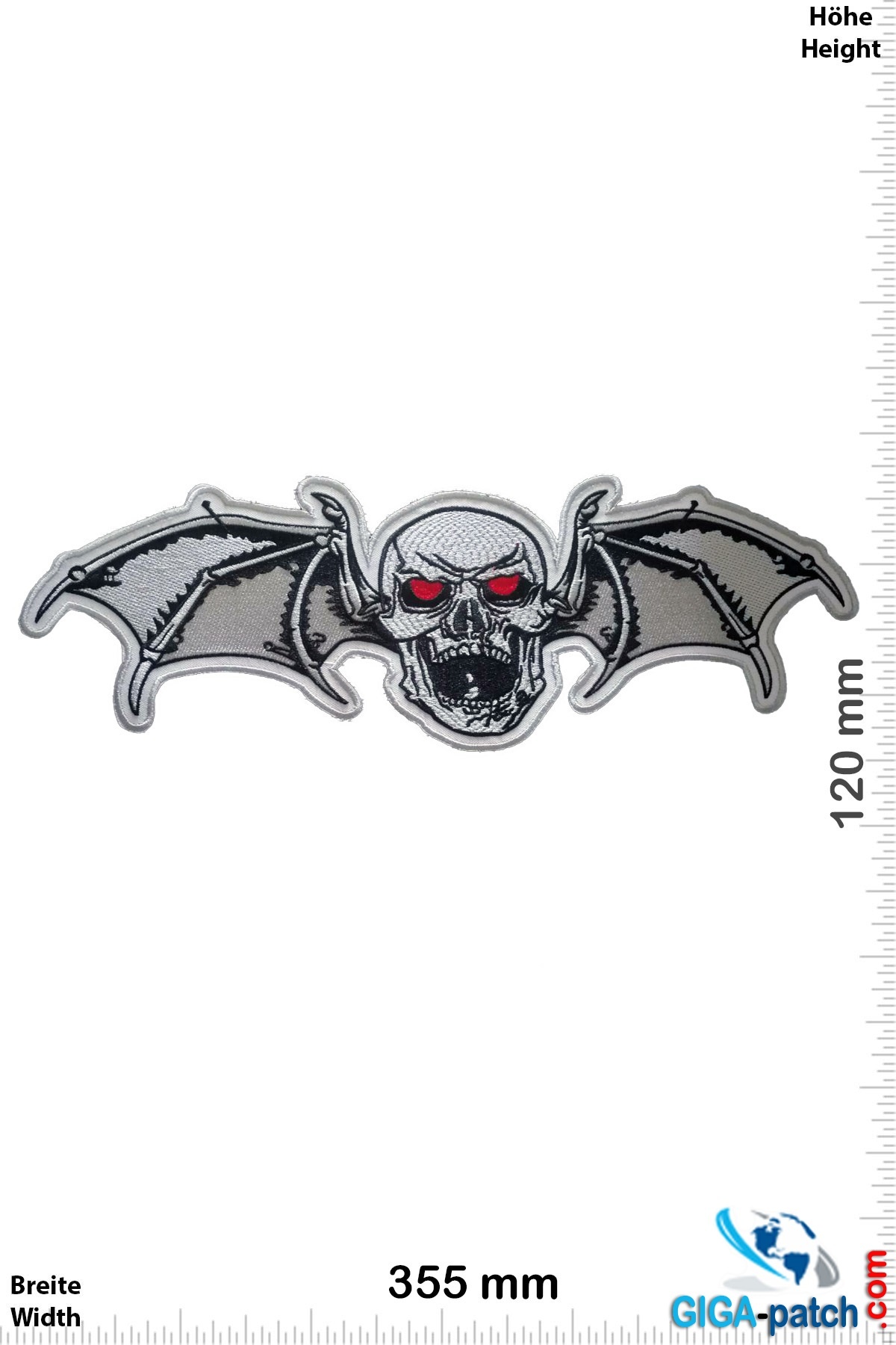 Totenkopf Skull - Bat - 35 cm