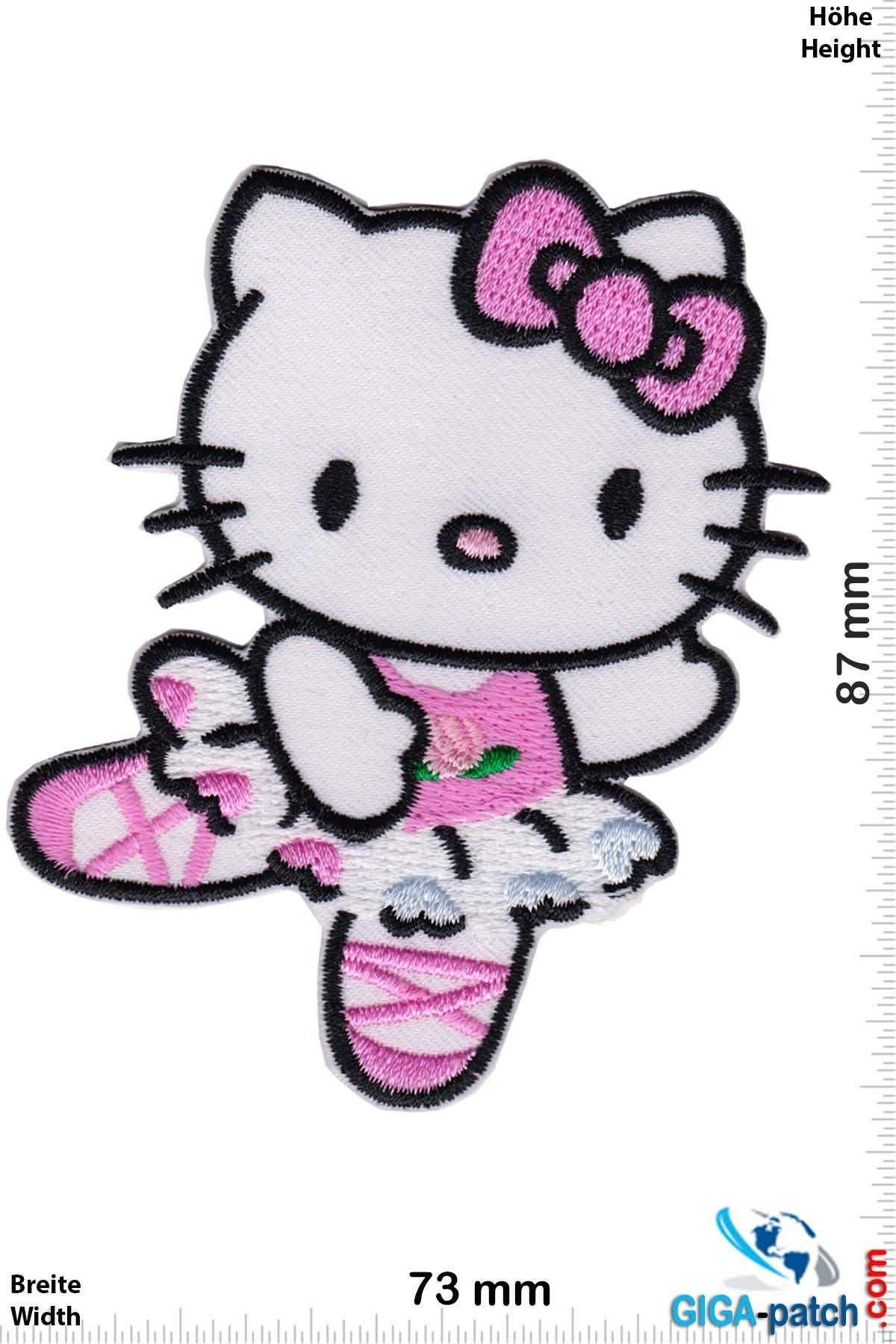 Cute smiling hello kitty kawaii character illustration on pink by Awen Fine  Art Prints
