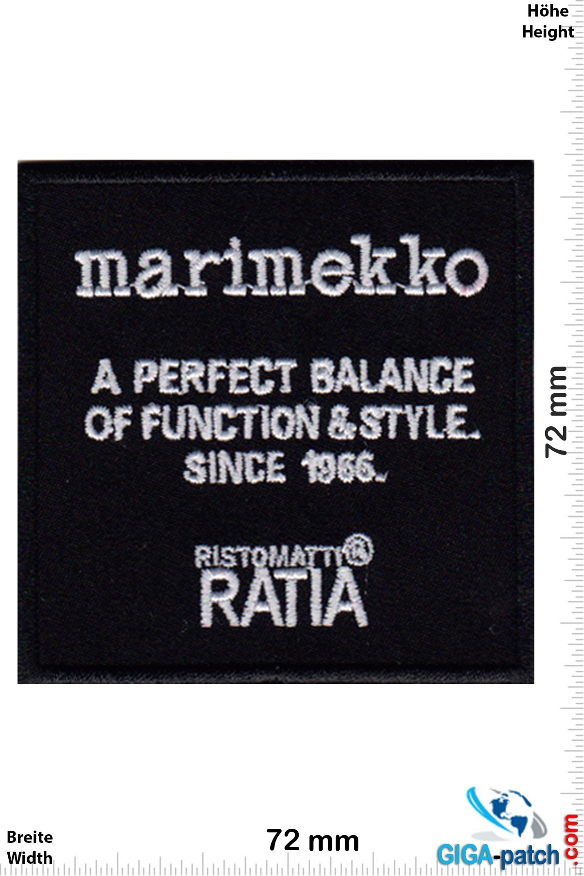 Marimekko - Marimekko - Ristomatti Ratia - a perfect balance of function &  style- Patch - Back Patches