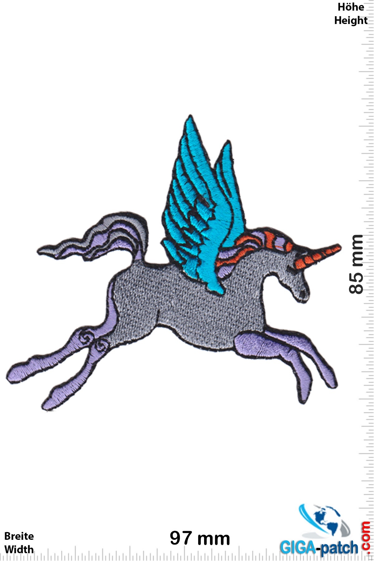 Unicorn Flying  Unicorn - gray