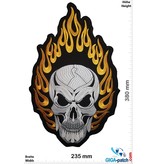 Totenkopf Skull - in Flame  - 38 cm