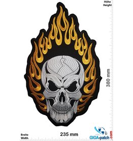 Totenkopf Skull - in Flame  - 38 cm