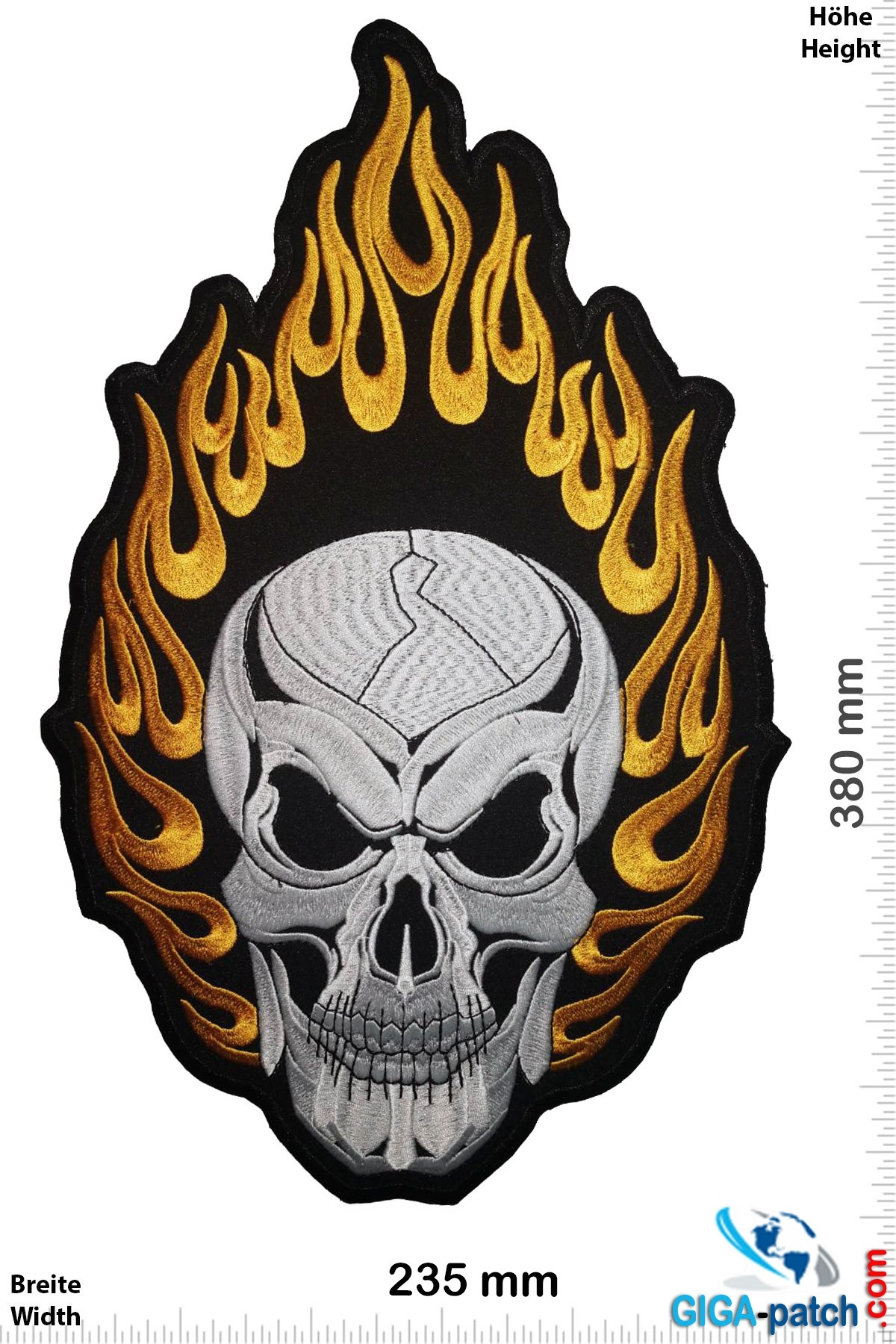 Totenkopf Totenkopf - in Flammen  - 38 cm