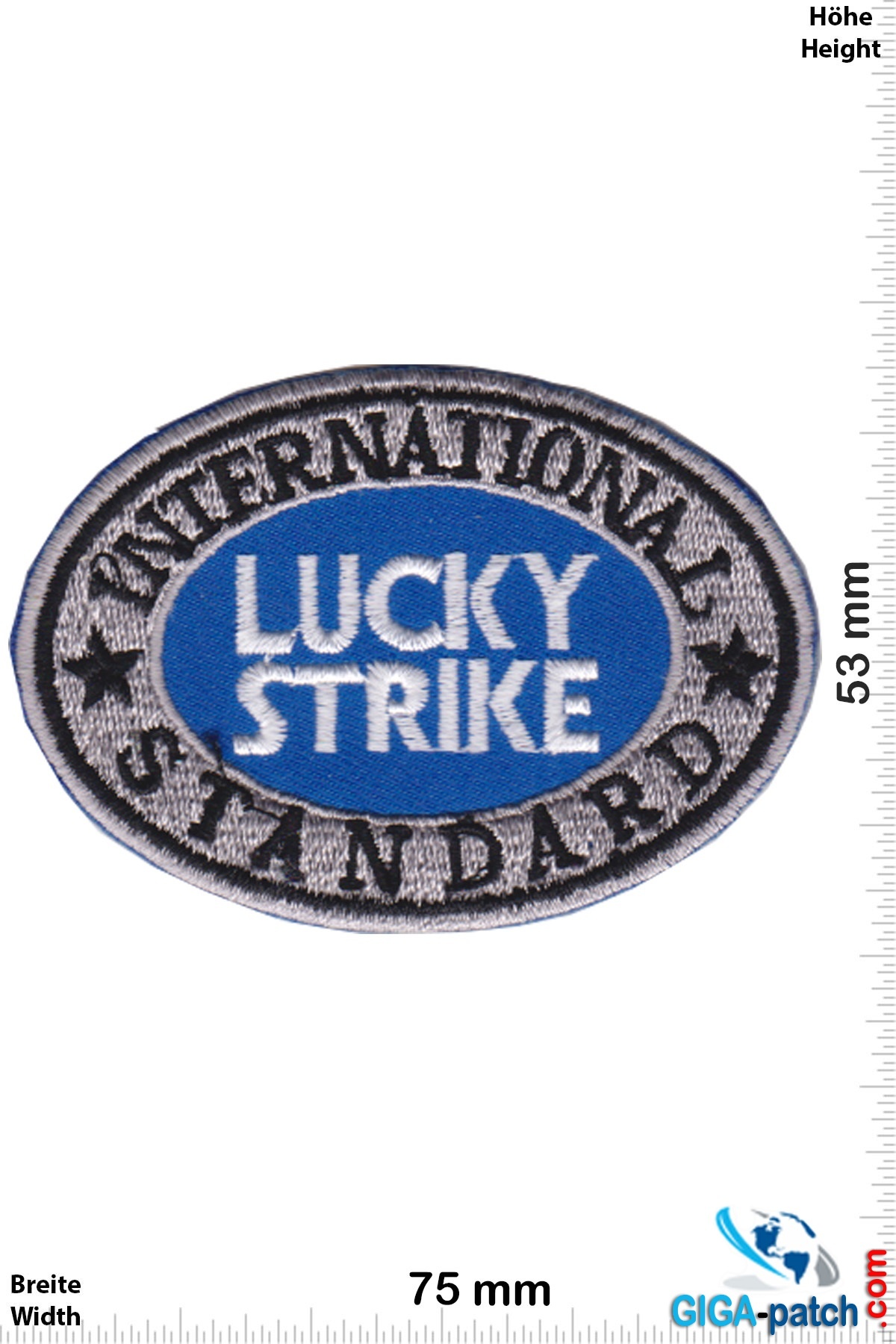 Lucky Strike - Lucky Strike - International Standard- Patch- Aufnäher - Aufnäher  Shop / Patch - Shop - größter weltweit - Patch Aufnäher Schlüsselanhänger  Aufkleber