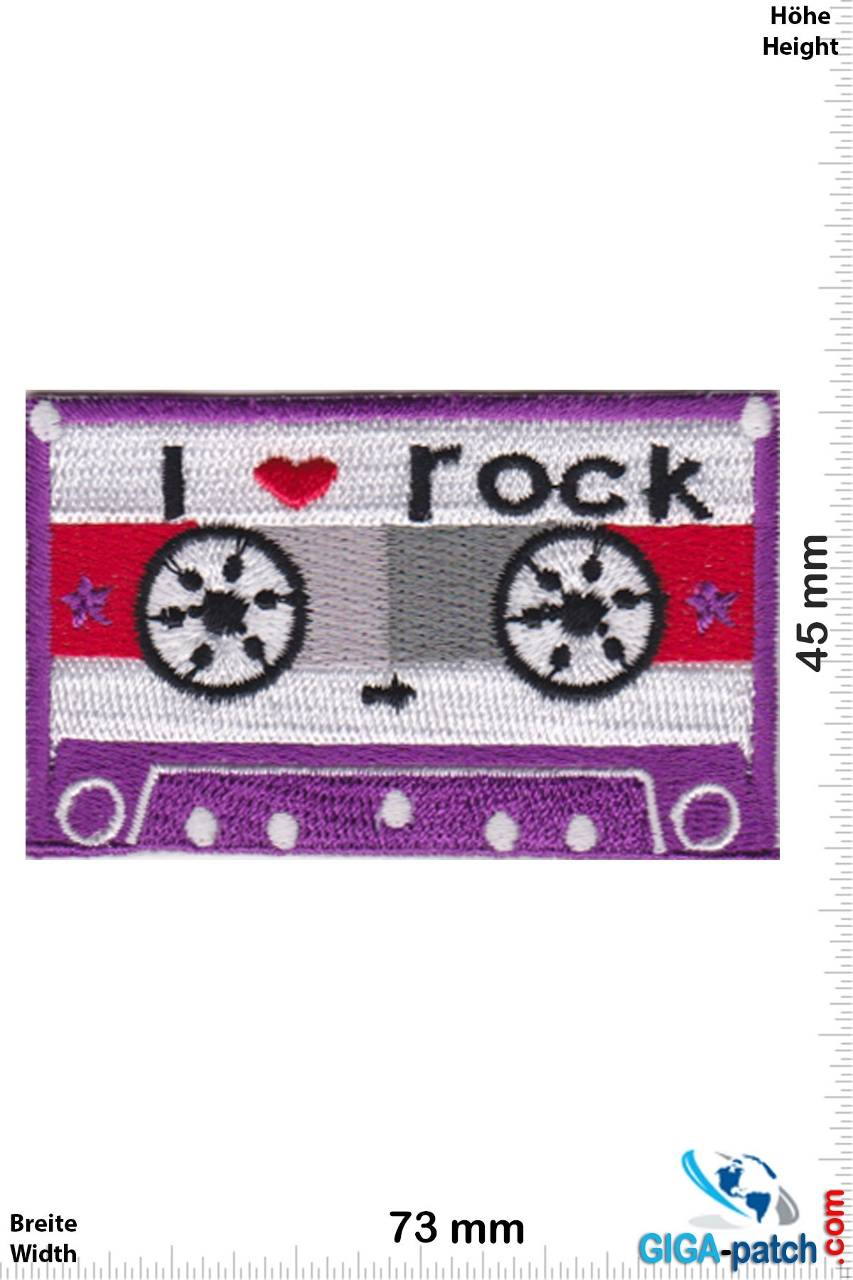 DJ Music Cassette -  Mix Tape - i love rock - lila