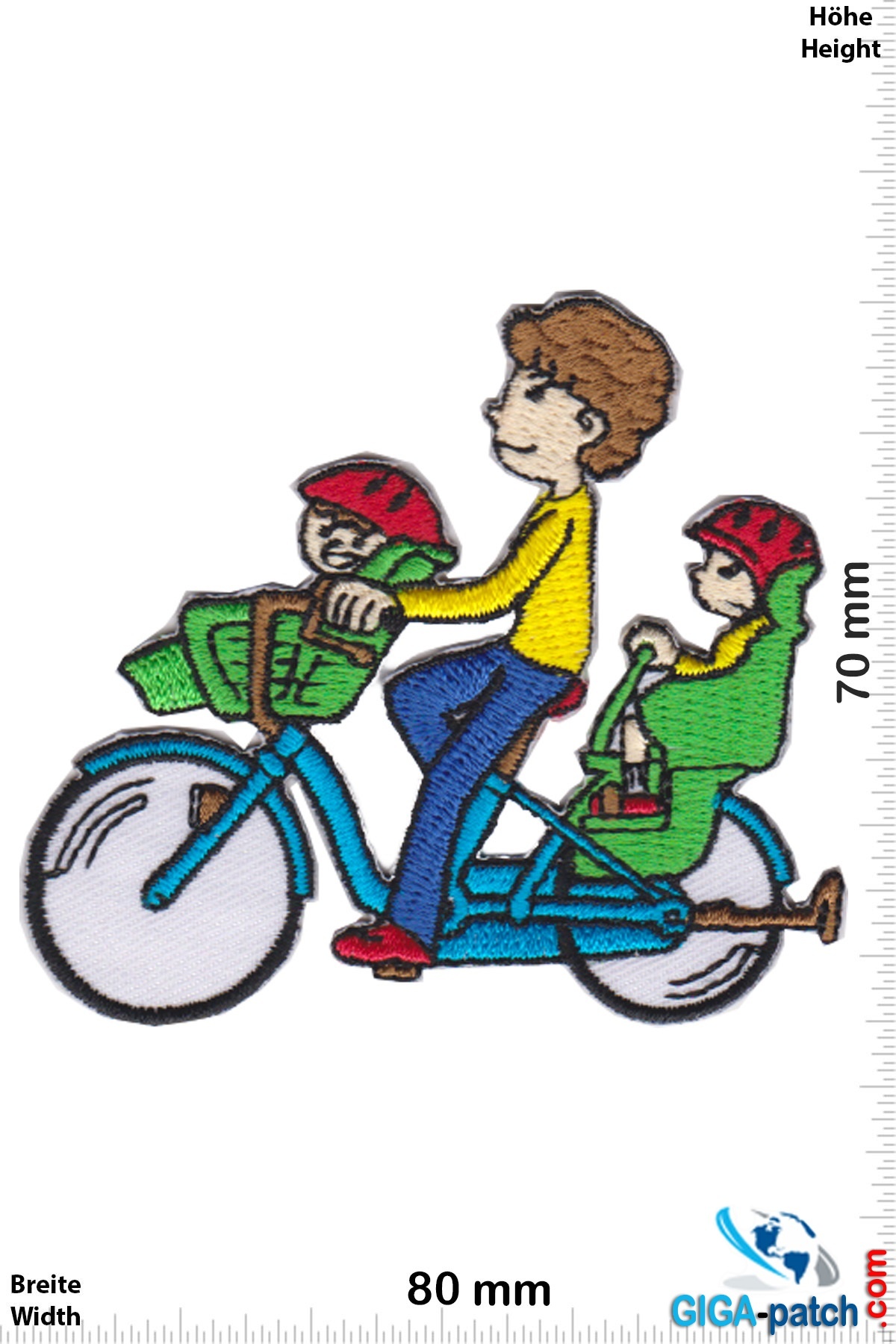 Daddy mit 2 Kids - Fahrrad