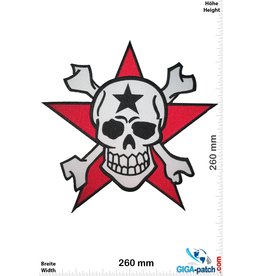 Totenkopf Totenkopf - red Star  - 26 cm