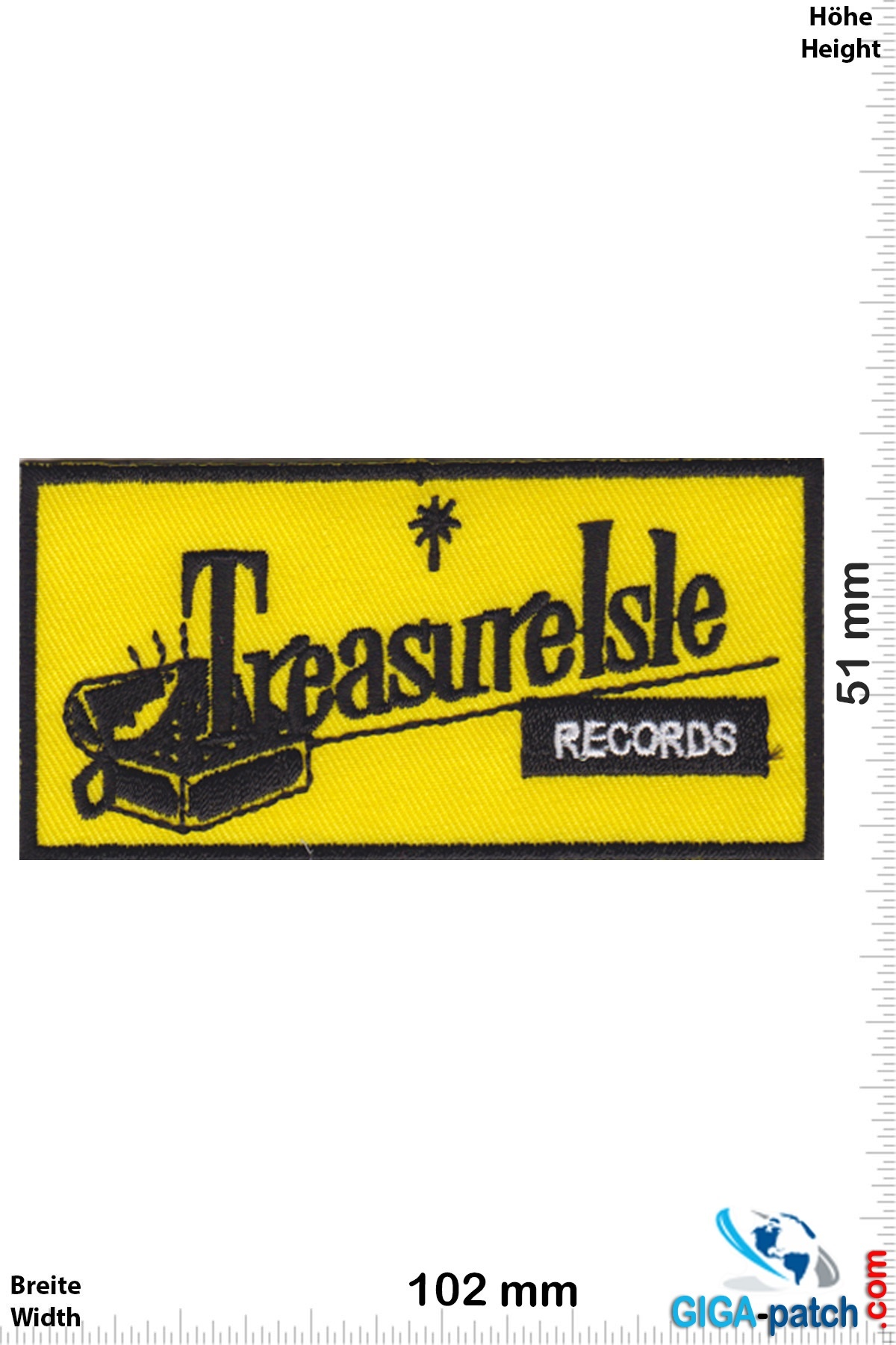 Treasure Isle - Treasure Isle Records - yellow- Patch - Back Patches