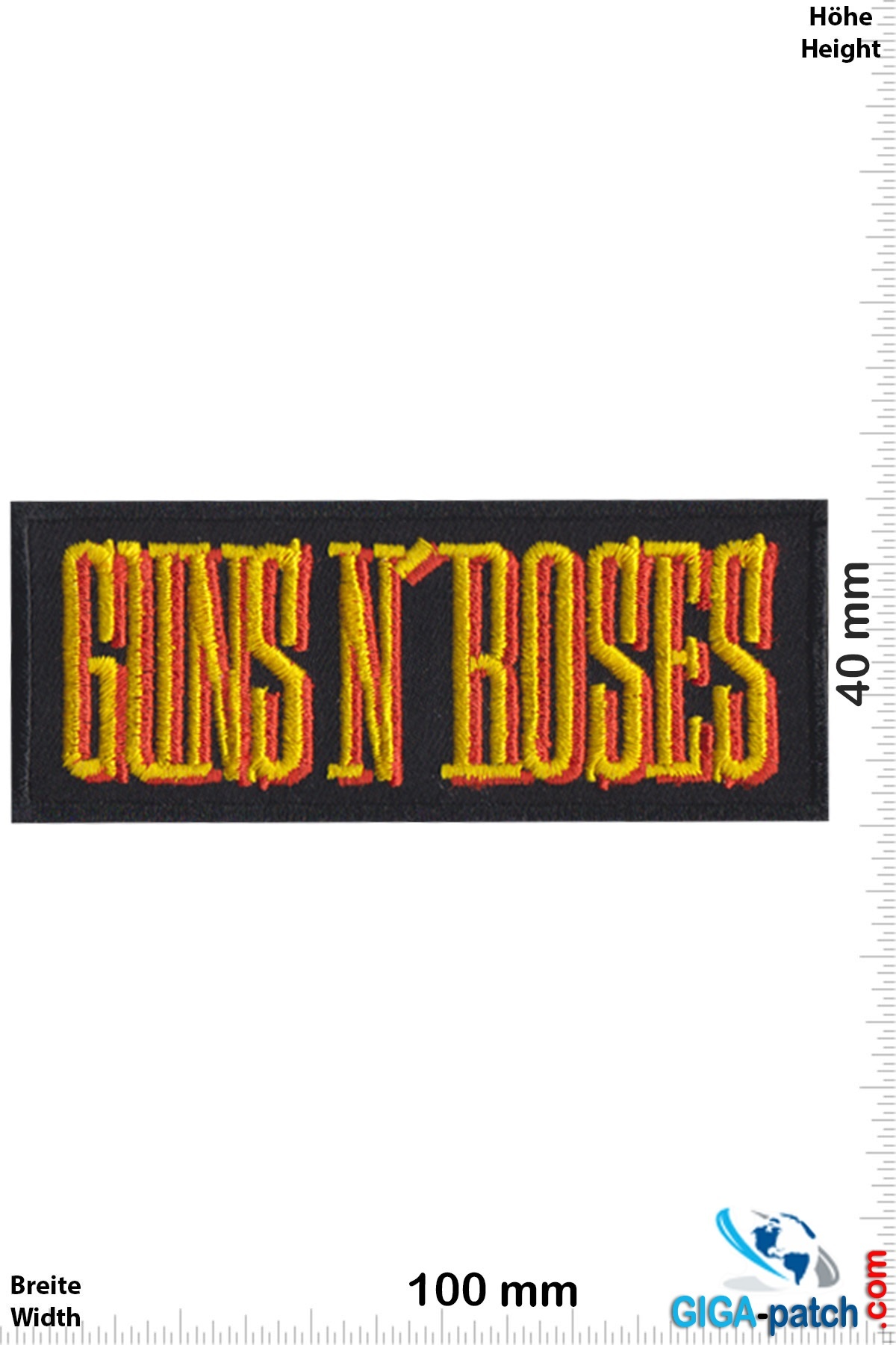 Guns n Roses Guns n' Roses - gold red