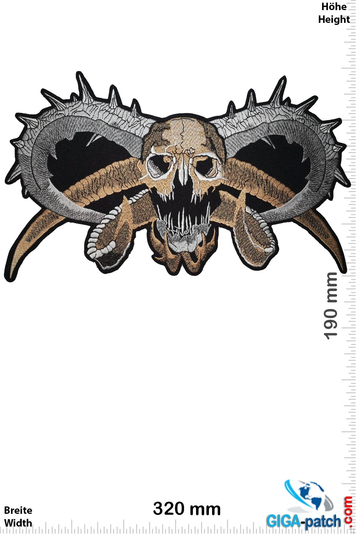 Totenkopf Skull - Devil - 32 cm