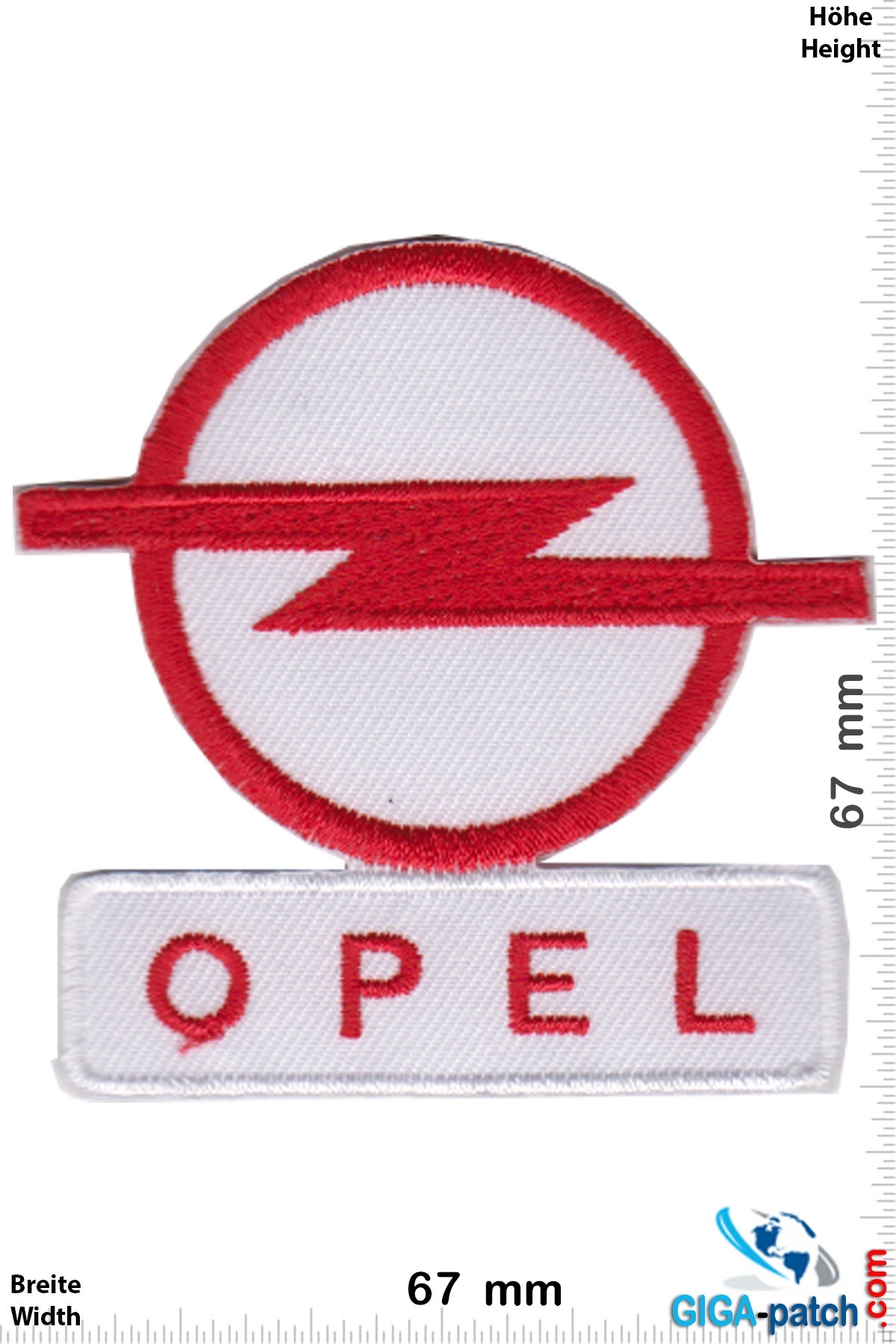 Opel - Opel - red white - patch posteriore - Patch Portachiavi Adesivi -   - Il più grande Patch Negozio in tutto il mondo