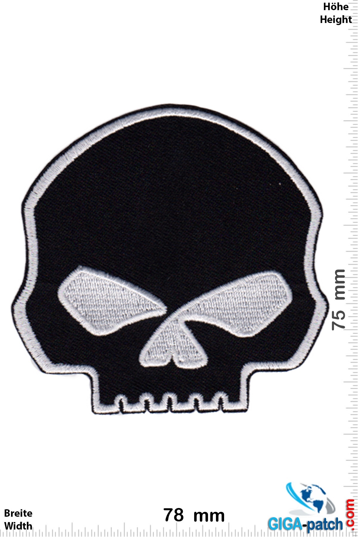 Totenkopf Skull - black silver