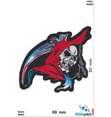 Totenkopf Grim Reaper - red blue